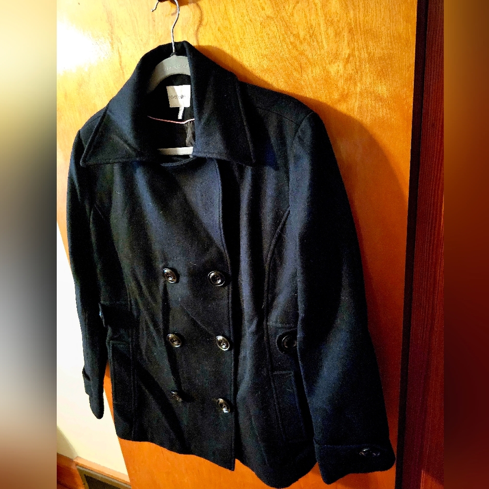 Fashion Bug Black Pea Coat